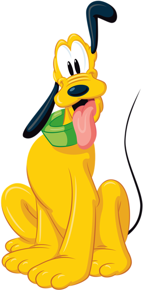 Disney Pluto Happy Pose PNG Image