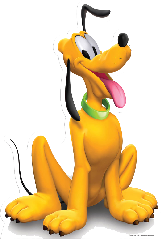 Disney Pluto Sitting Happily.png PNG Image