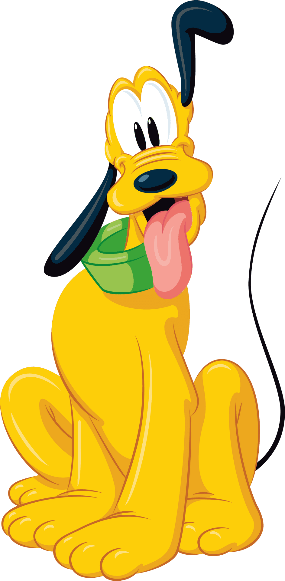 Disney Pluto Sitting Happy PNG Image