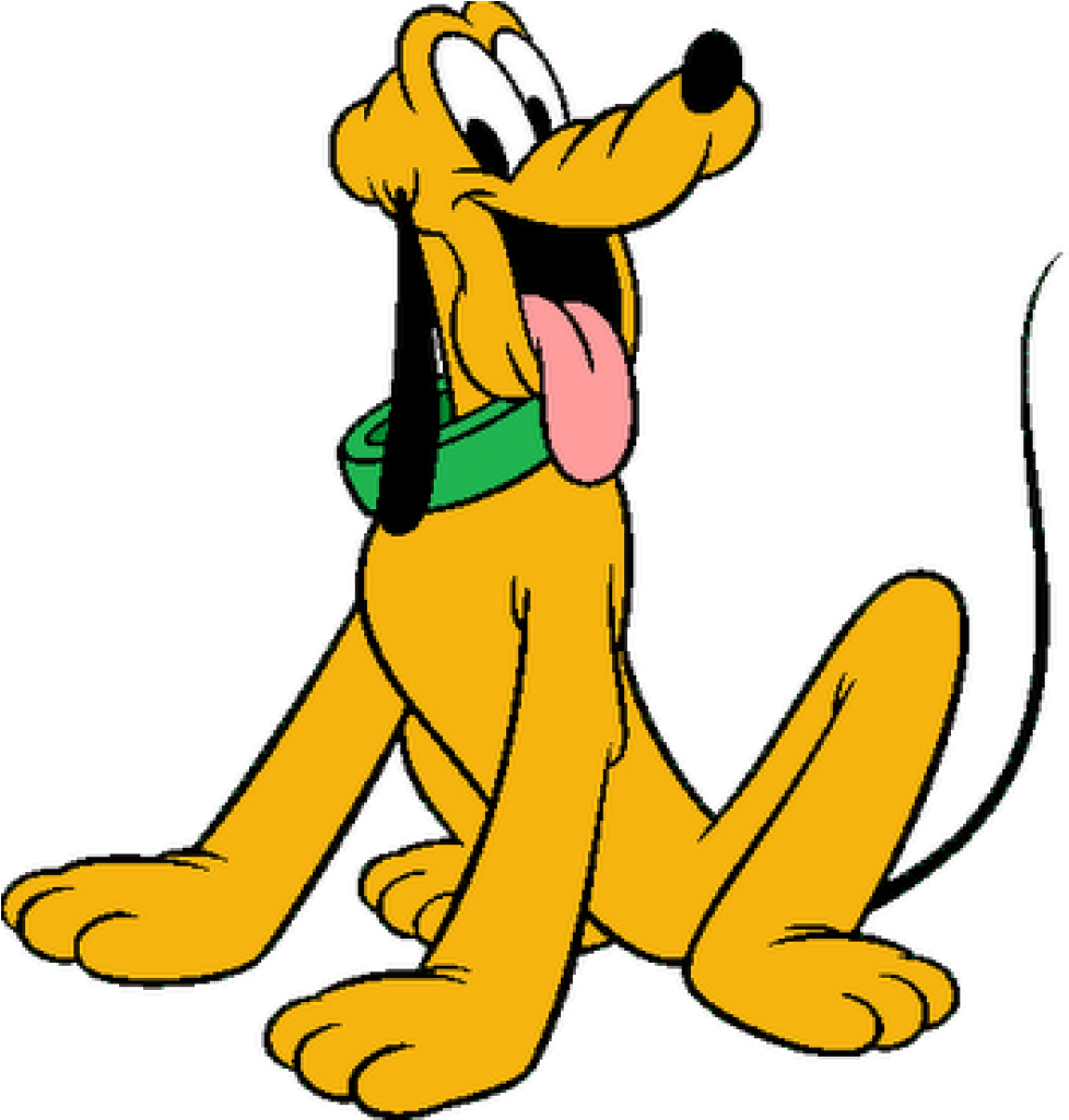 Disney Pluto Sitting Pose PNG Image