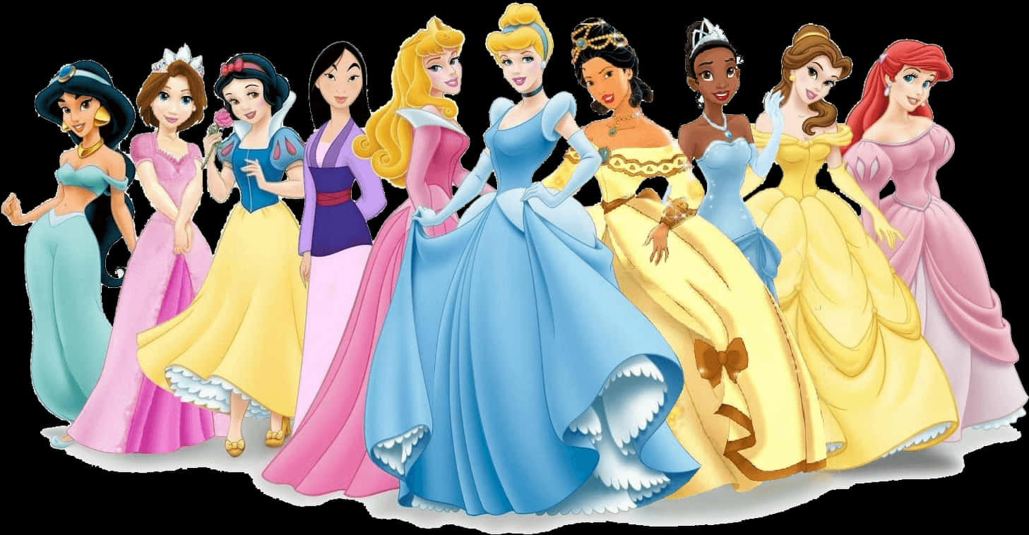 Disney Princess Lineup PNG Image