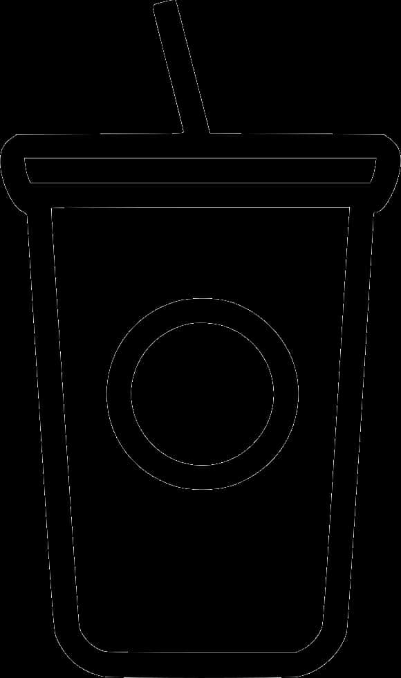 Disposable Cup Outline PNG Image