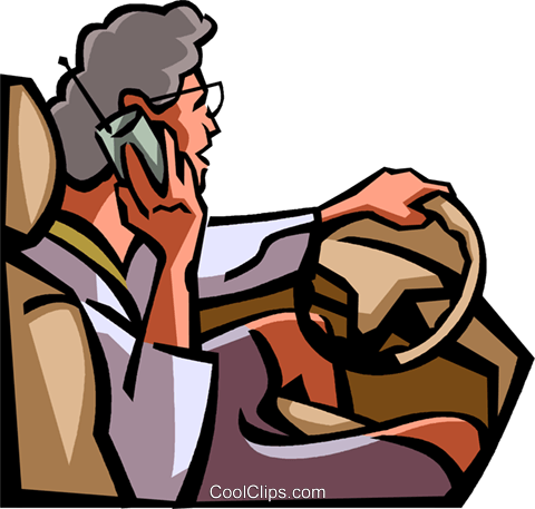 Distracted Driving Cartoon PNG Image