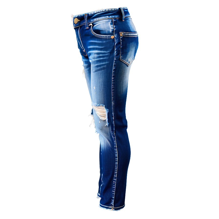 Distressed Blue Denim Png Qac75 PNG Image