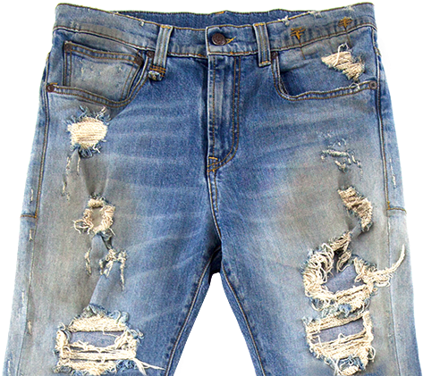 Distressed Blue Jeans PNG Image