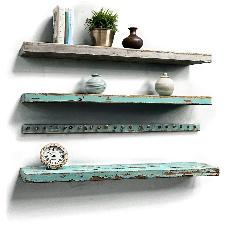 Distressed Floating Shelves Png Rjr PNG Image