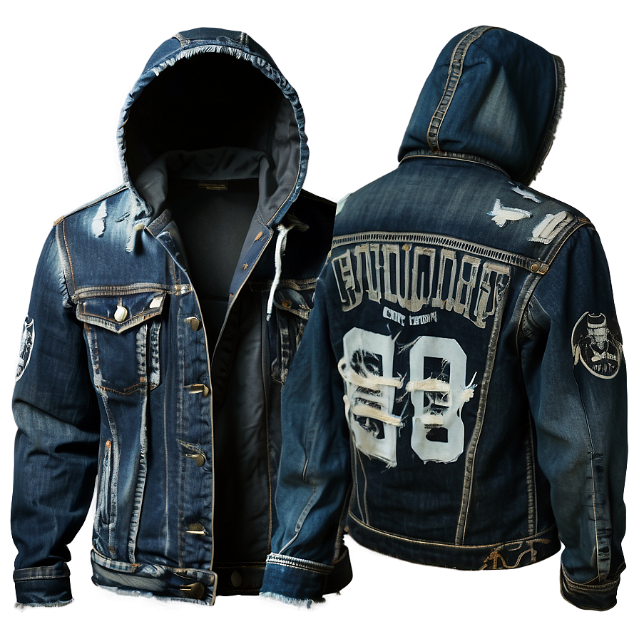 Distressed Jean Jacket Png 06132024 PNG Image