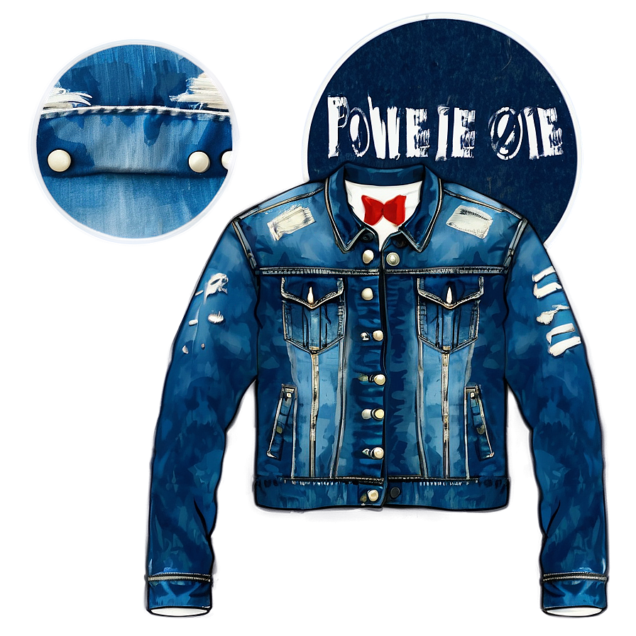 Distressed Jean Jacket Png Lim PNG Image