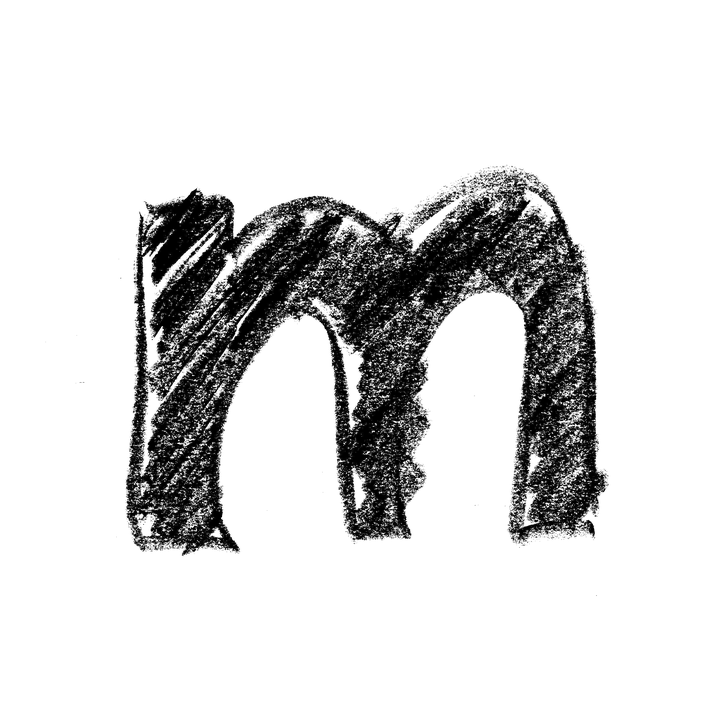 Distressed Letter M Graphic PNG Image