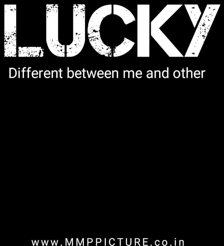 Distressed Lucky Graphic Design PNG Image