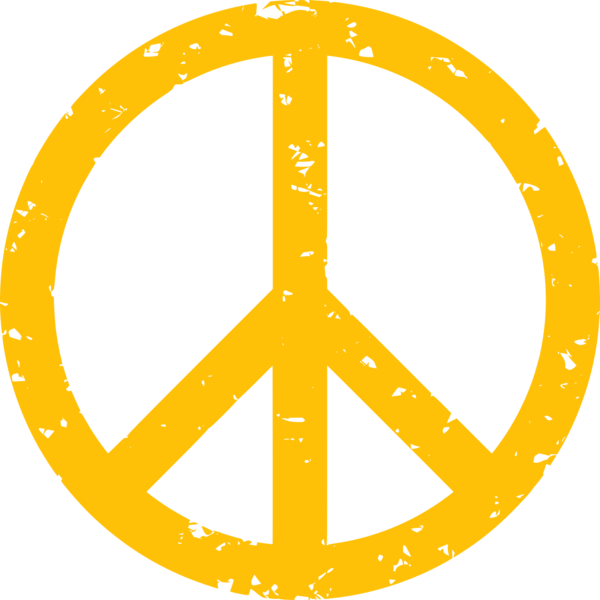 Distressed Peace Symbol PNG Image