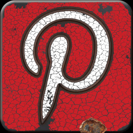 Distressed Pinterest Logo PNG Image