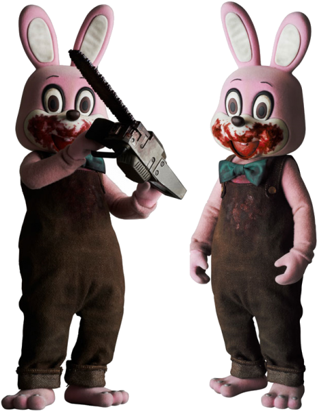 Disturbing Rabbit Costumeswith Chainsaw PNG Image