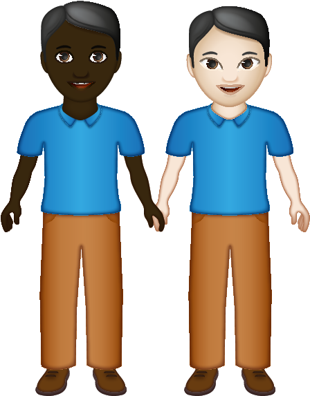 Diverse_ Animated_ Twins_ Standing_ Side_by_ Side PNG Image