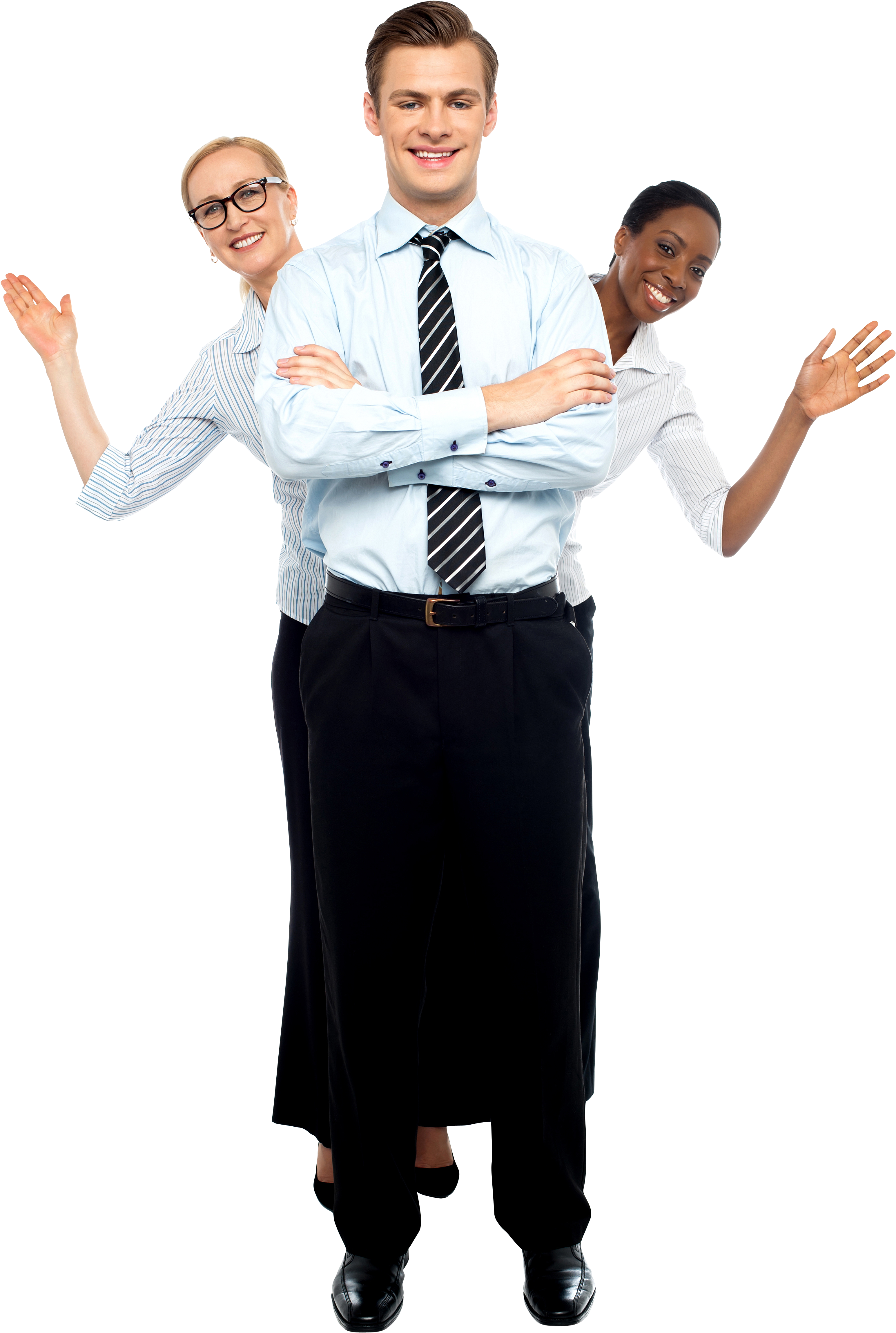 Diverse Business Team Confidence PNG Image