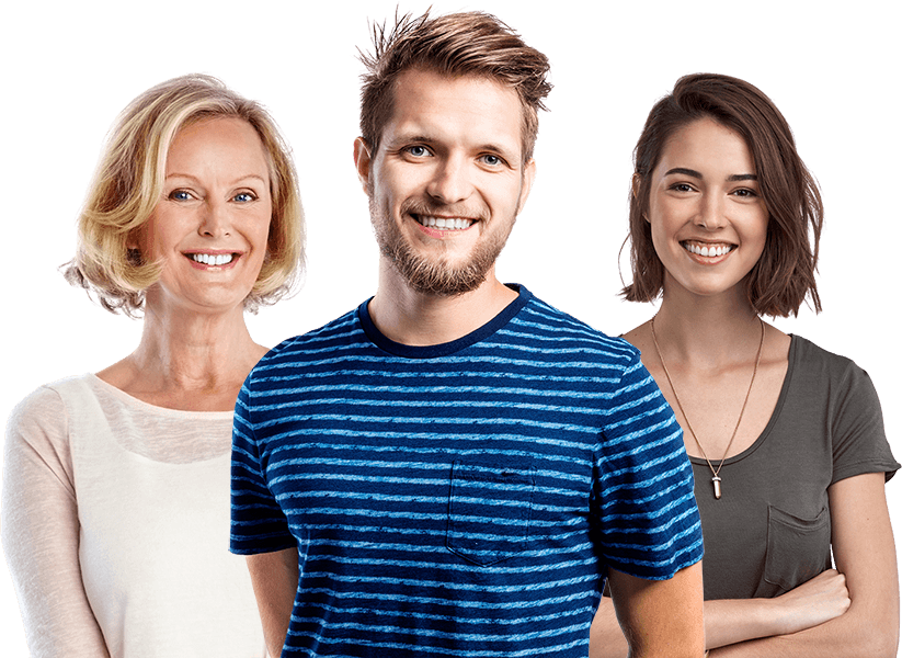 Diverse Group Smiling People PNG Image