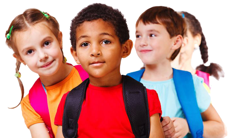 Diverse Groupof Elementary Students PNG Image