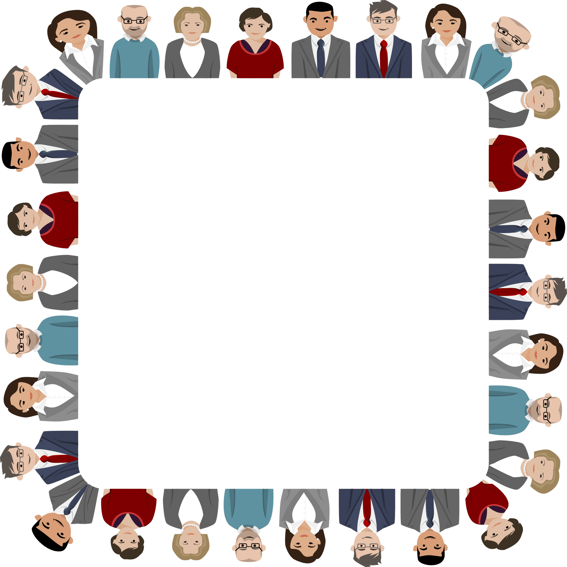 Diverse Team Collaboration Frame PNG Image