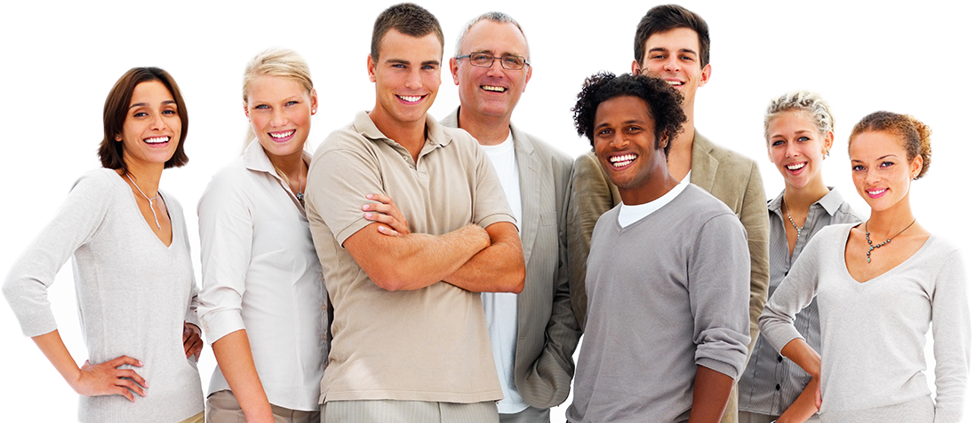 Diverse Team Confidence Pose PNG Image