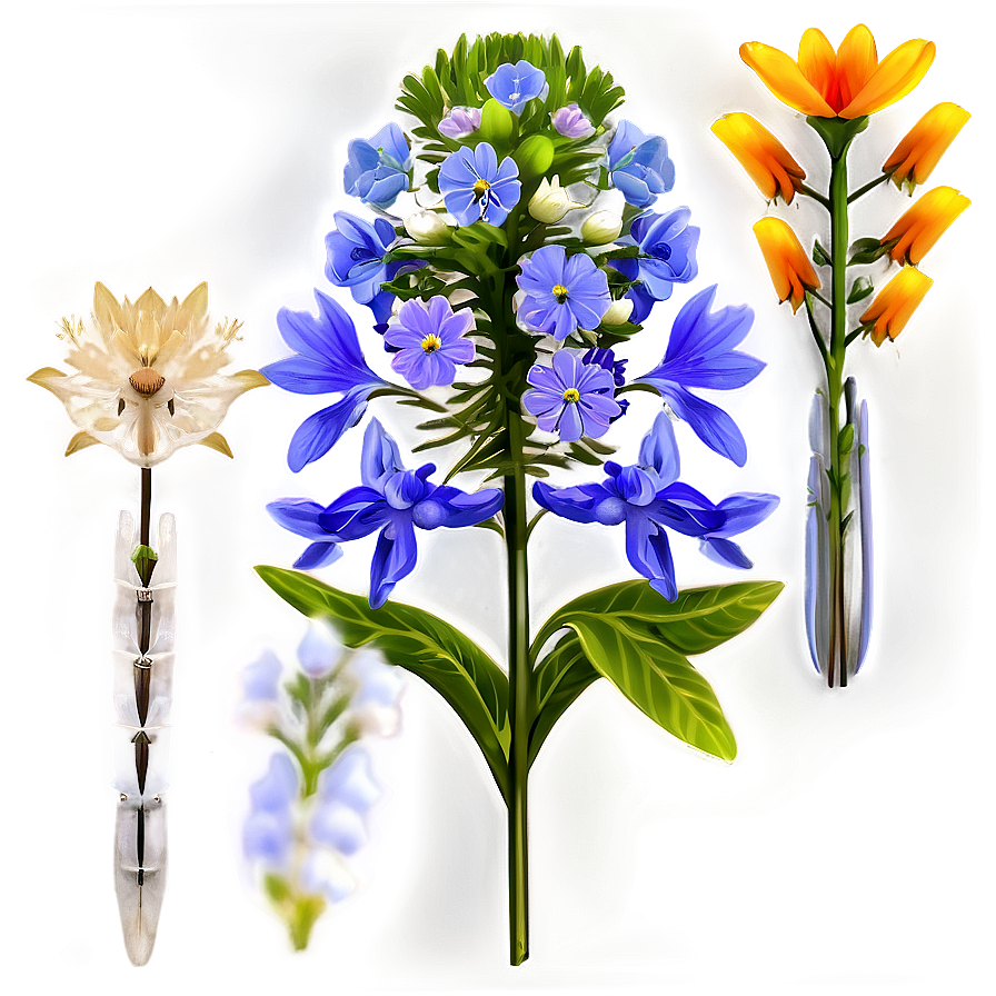 Diverse Wildflowers Collection Png 15 PNG Image