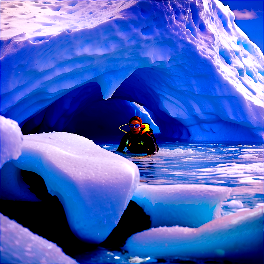 Diving Under Icebergs Png Dcd31 PNG Image