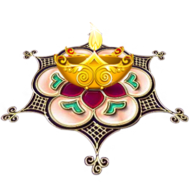 Diwali Festival Illustrated Lamp PNG Image