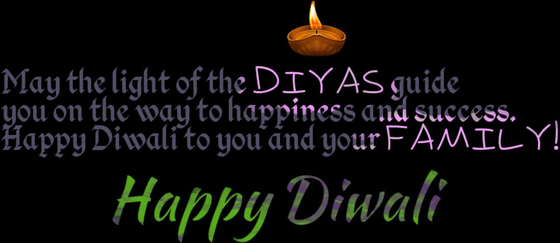 Diwali_ Greetings_ Lit_ Diya_and_ Wishes PNG Image