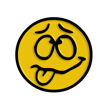 Dizzy Yellow Smiley Face PNG Image