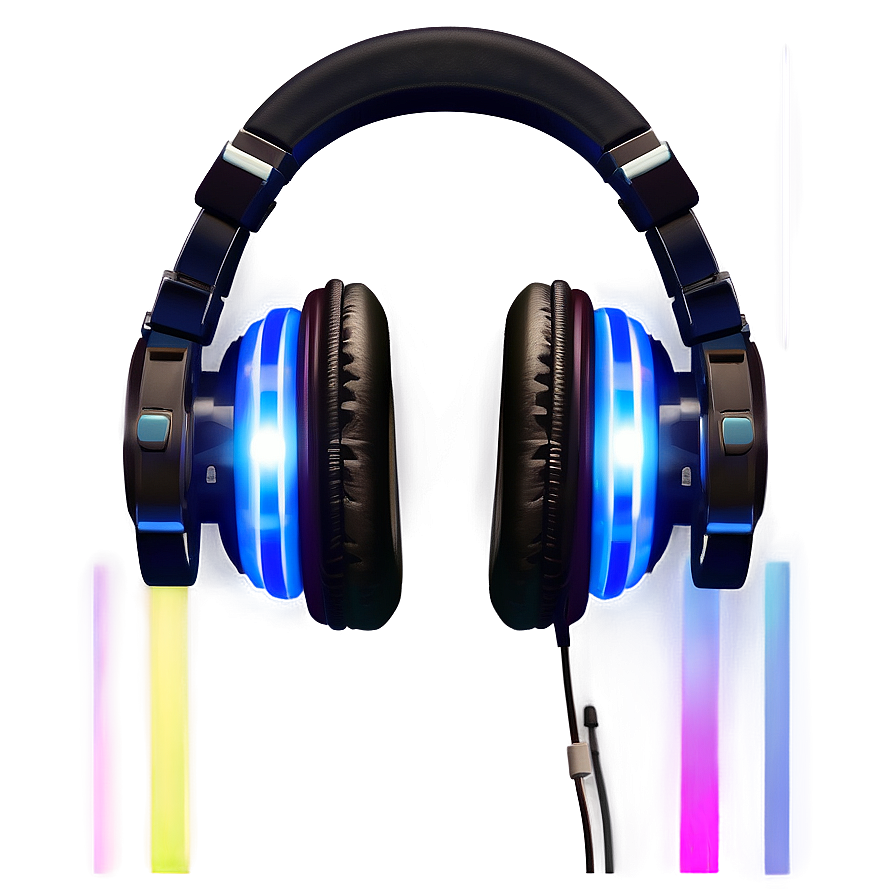 Dj Headphones With Led Lights Png Emt6 PNG Image