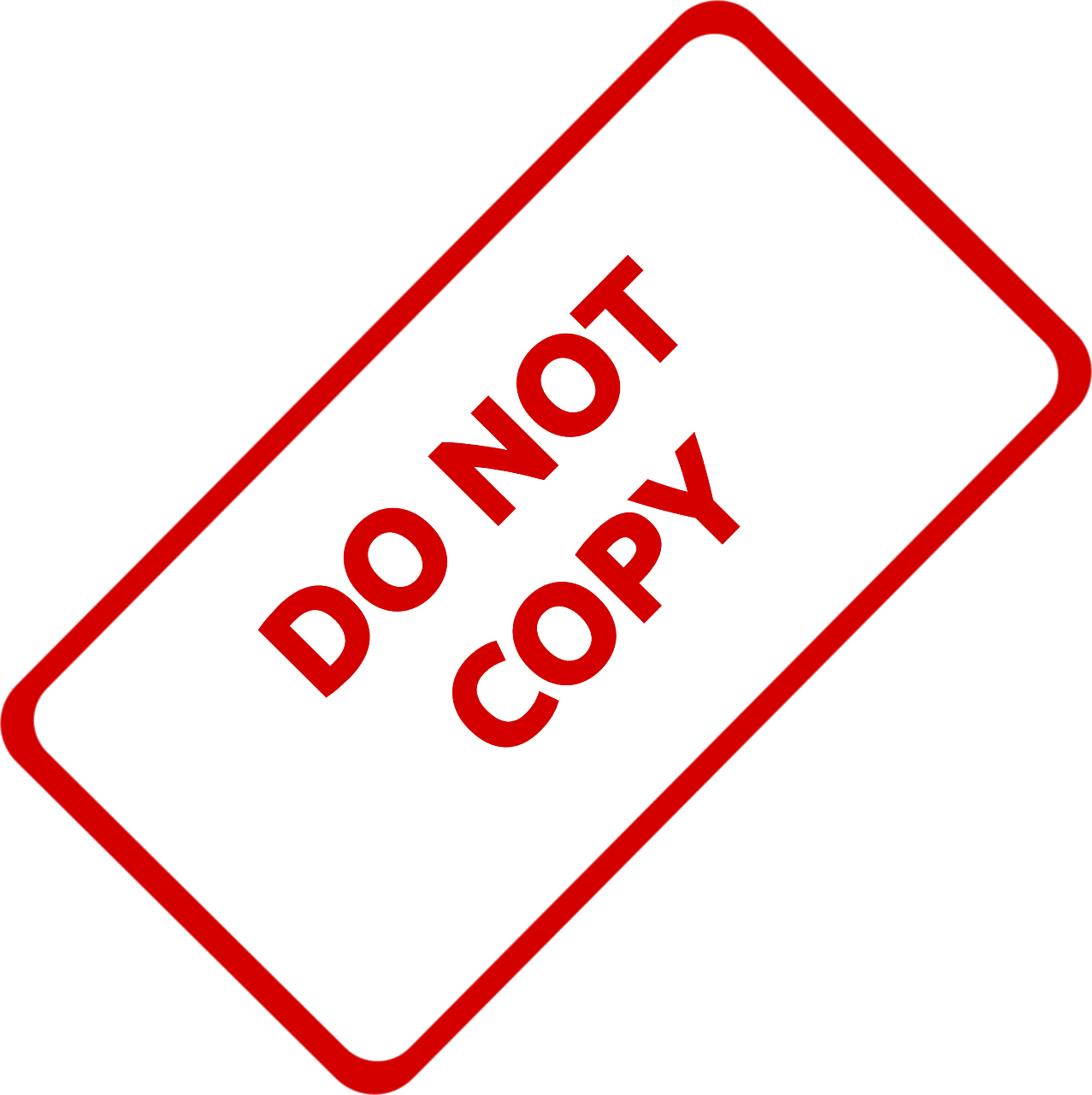 Do Not Copy Warning Sign PNG Image