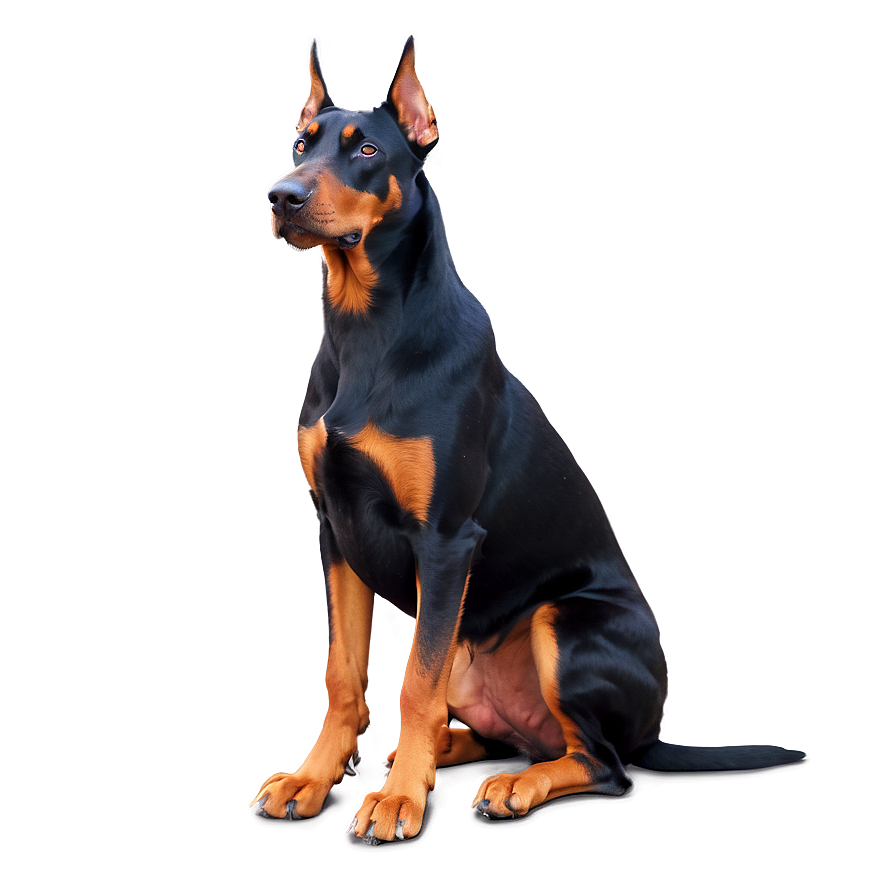 Doberman At Sunset Png Tyj PNG Image