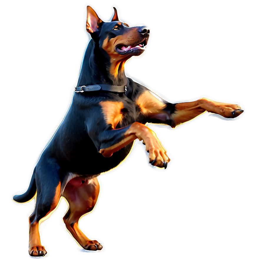 Doberman In Action Png 06252024 PNG Image