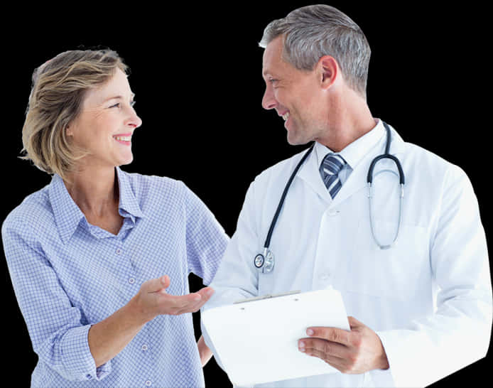 Doctor Consulting Happy Patient PNG Image