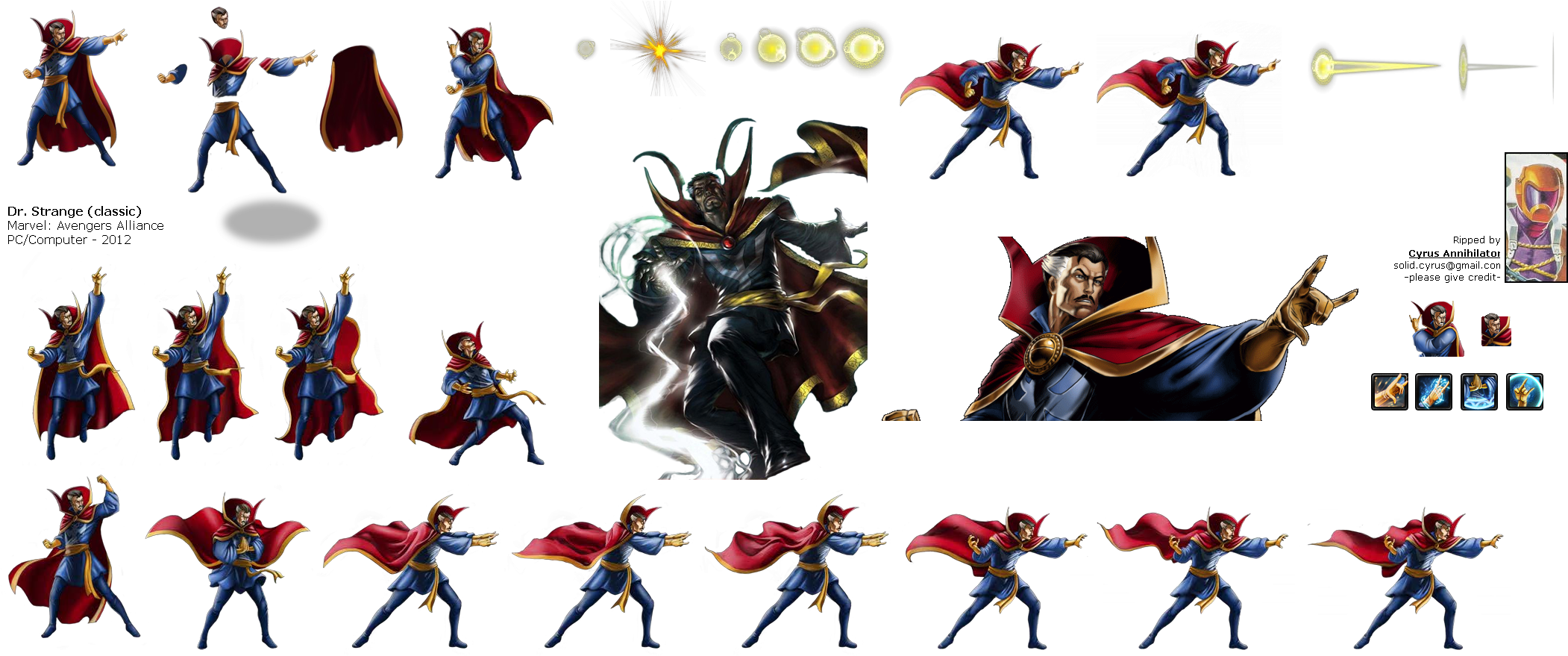 Doctor Strange Character Spritesheet PNG Image