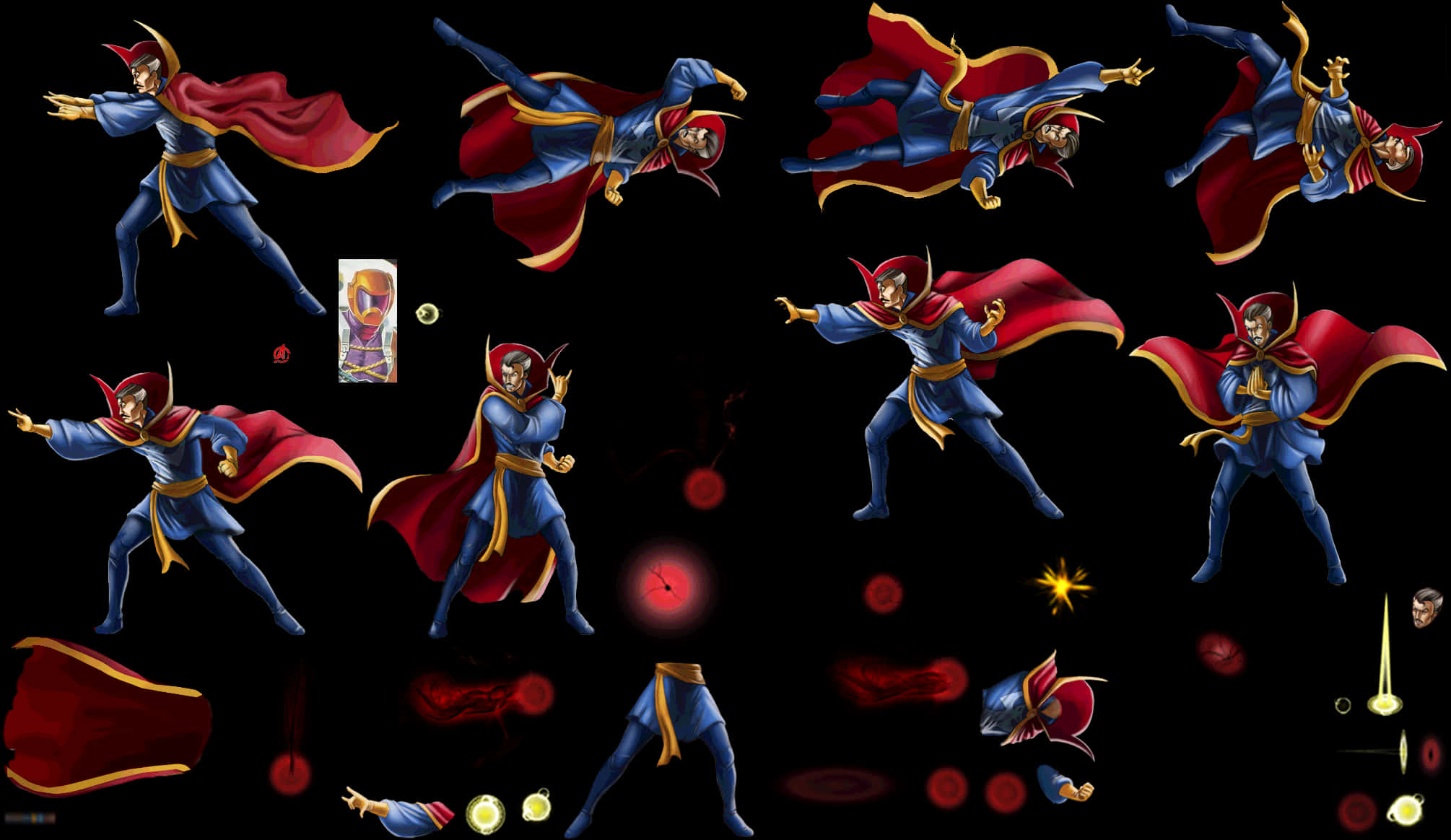 Doctor Strange Sprite Sheet PNG Image