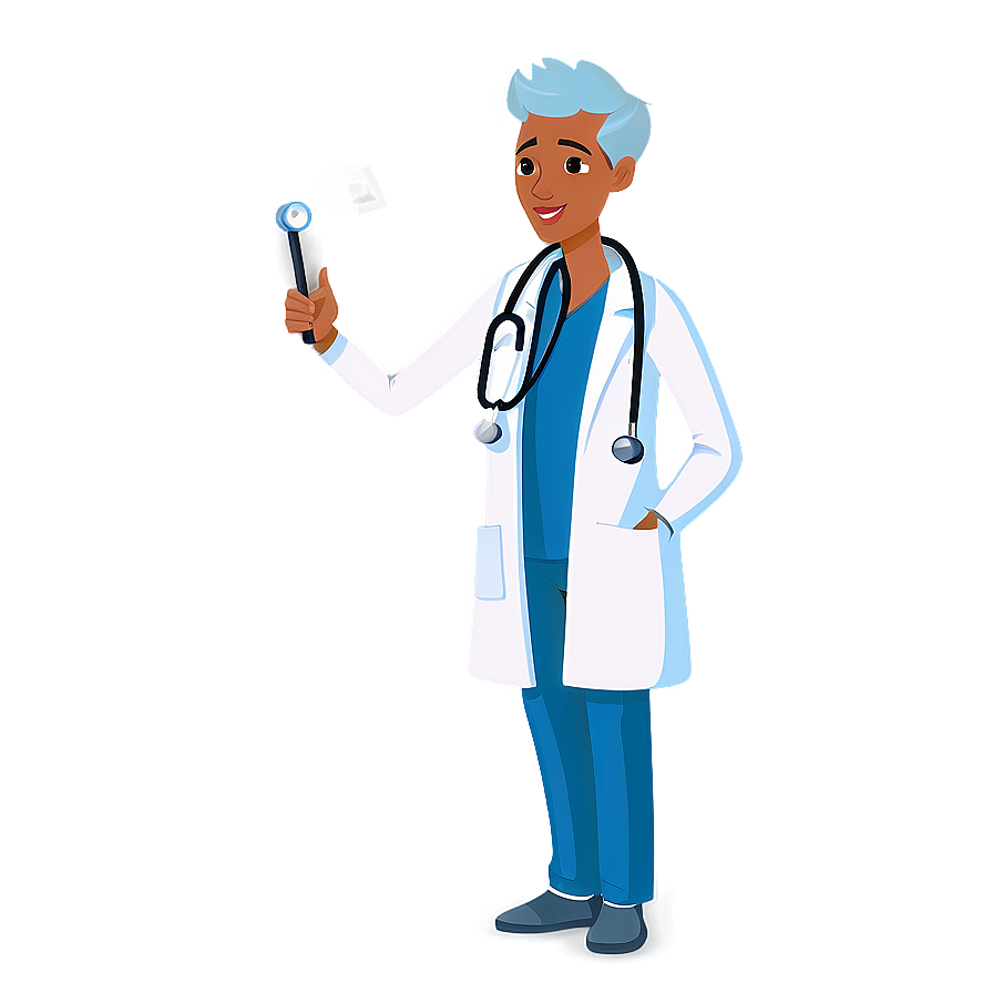 Doctor With Stethoscope Cartoon Png 06212024 PNG Image