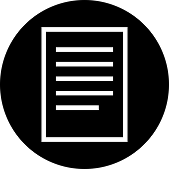 Document Icon Black Background PNG Image