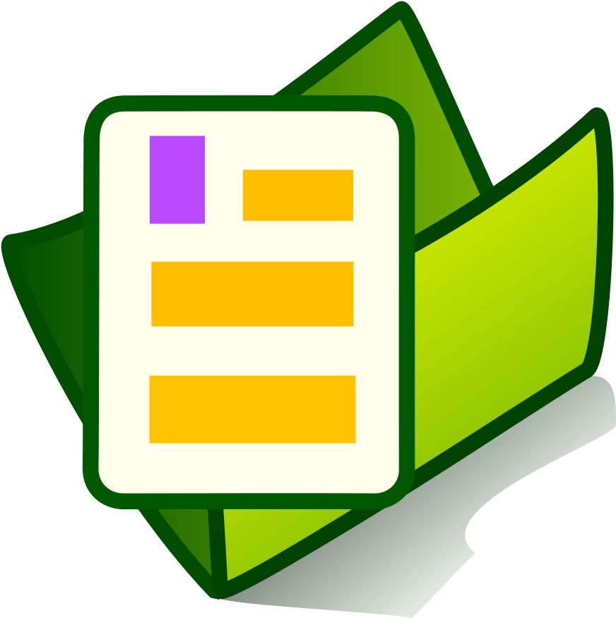 Document Icon Green Background PNG Image