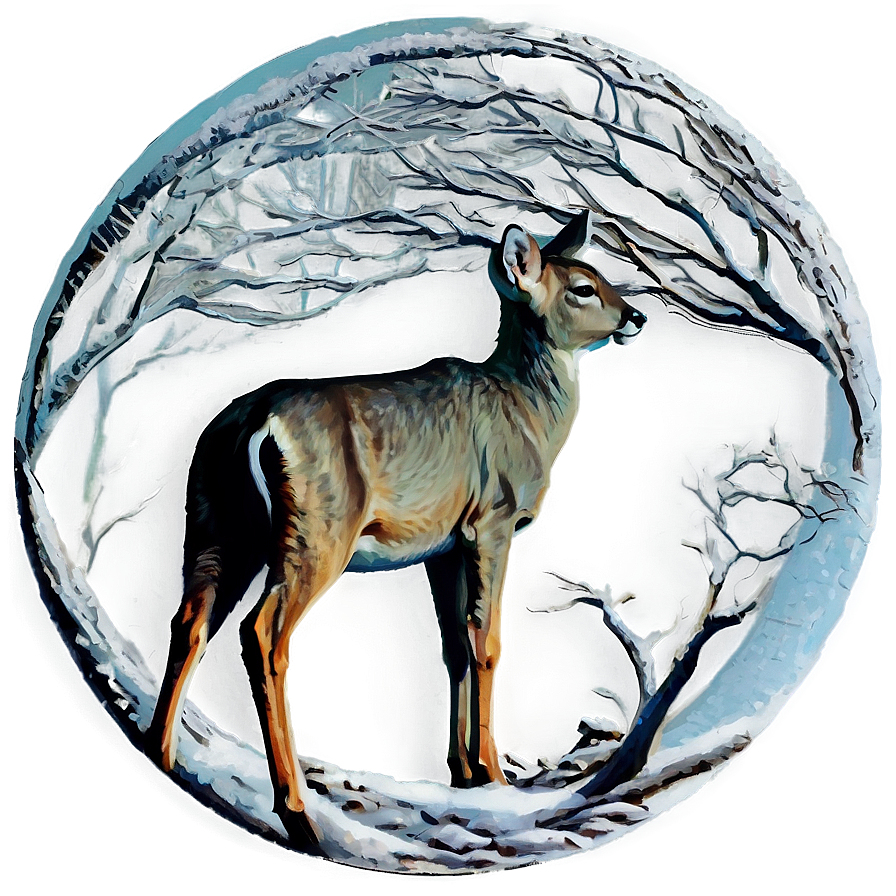 Doe And Full Moon Png Xlu23 PNG Image