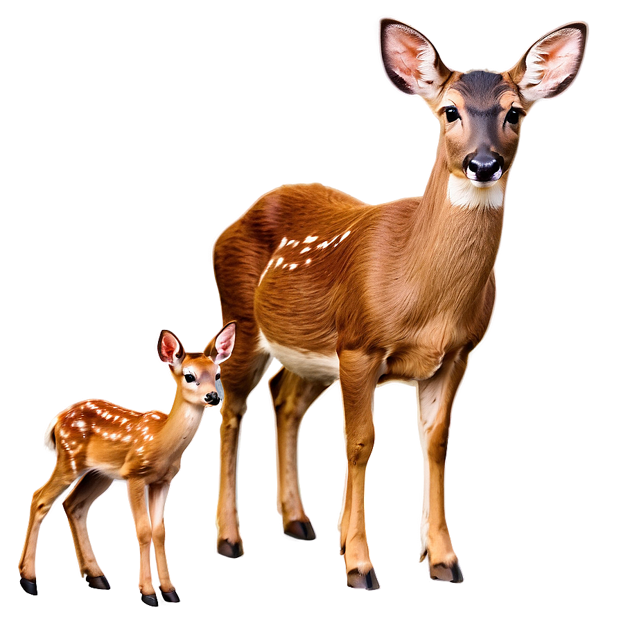 Doe Family Scene Png 06292024 PNG Image