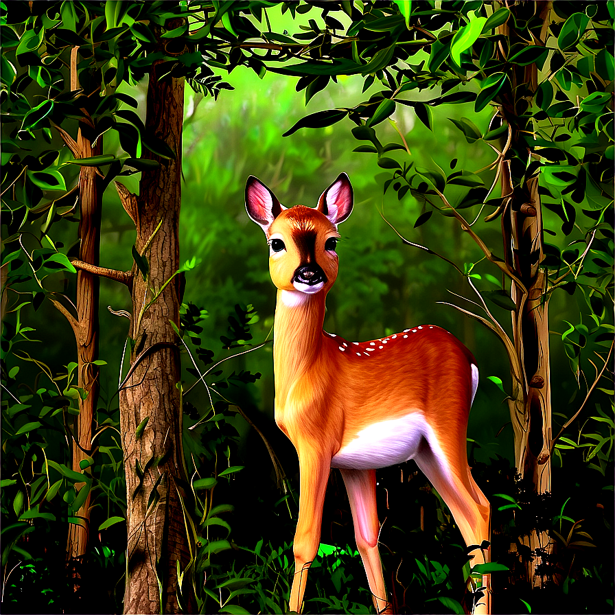 Doe Hidden In Bushes Png Yth46 PNG Image