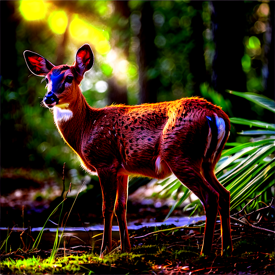 Doe In Sunlit Clearing Png 60 PNG Image