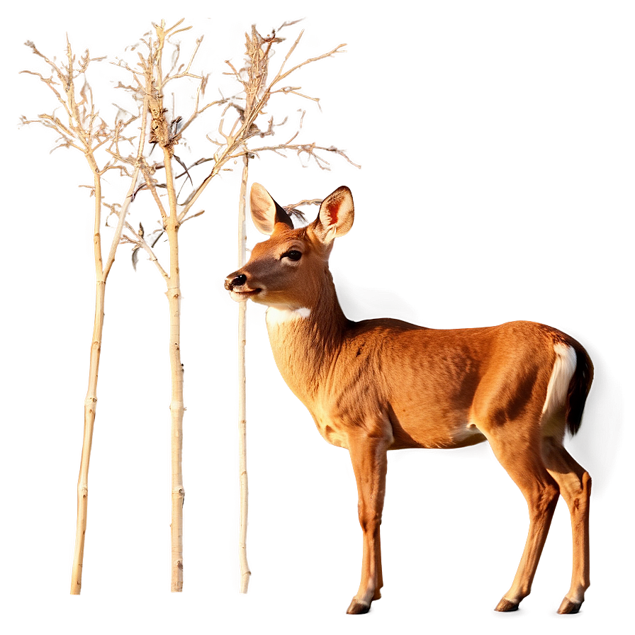 Doe Watching Sunset Png Sqo47 PNG Image