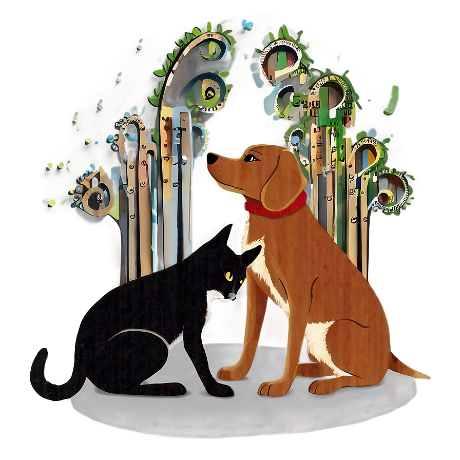 Dog And Cat At Home Png Nwt90 PNG Image