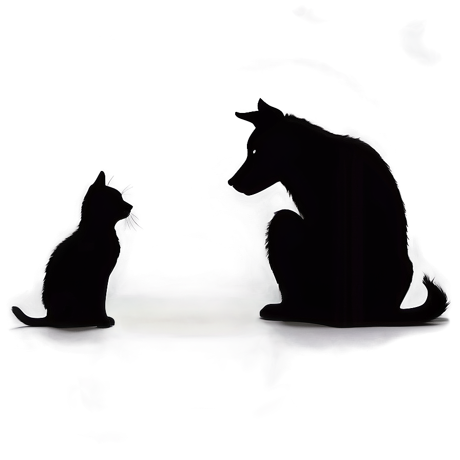 Dog And Cat Silhouette Png 33 PNG Image