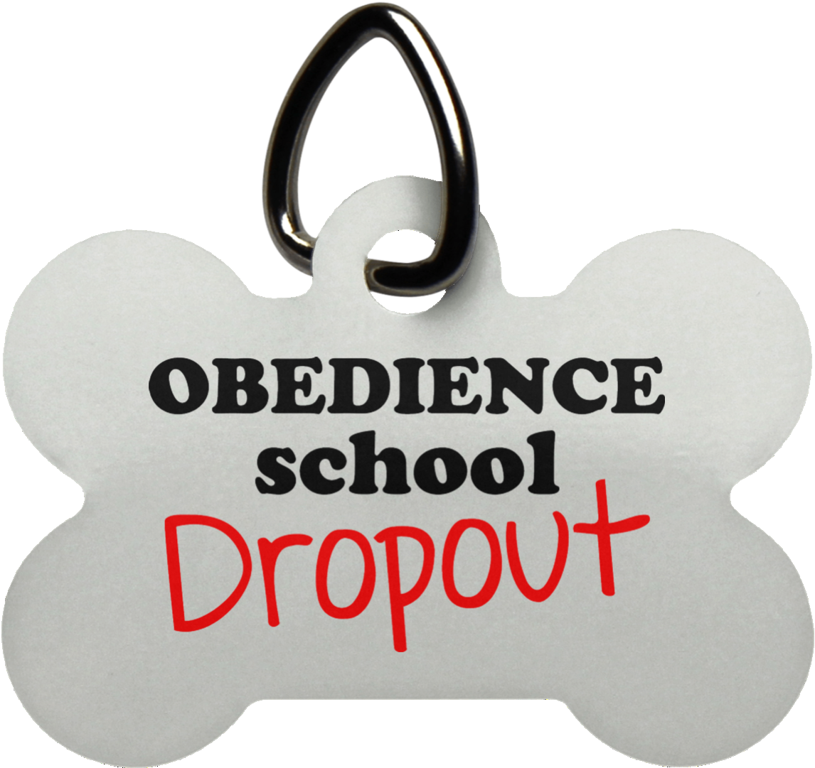 Dog Bone Tag Obedience School Dropout PNG Image