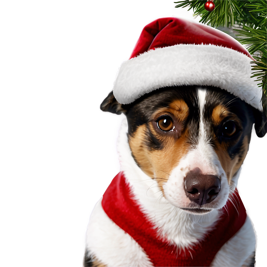 Dog Face Under Christmas Tree Png Vvo58 PNG Image