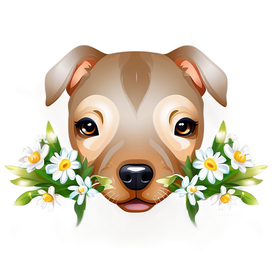 Dog Face With Flowers Png Amp PNG Image