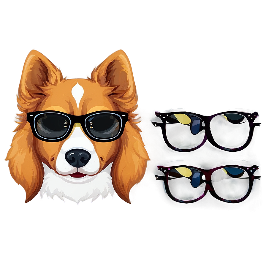 Dog Head With Glasses Png 06212024 PNG Image