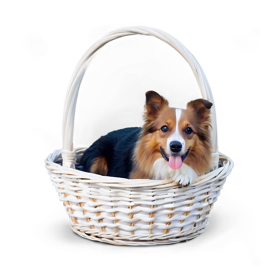 Dog In Basket Png 13 PNG Image